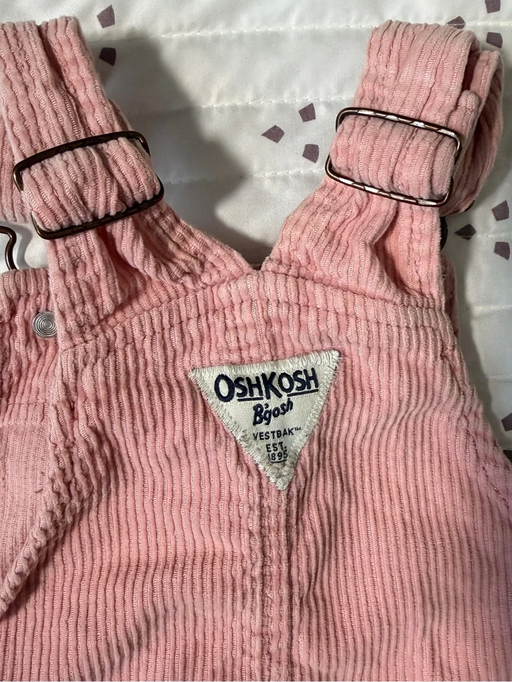 OshKosh B'gosh Dusty Pink Corduroy Overall Dress - 18M